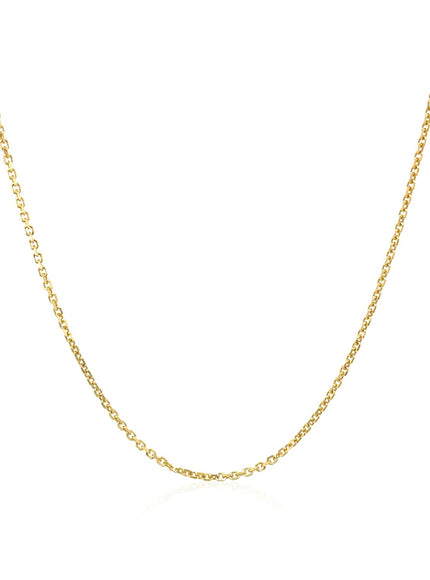 10k Yellow Gold Cable Chain 1.1mm