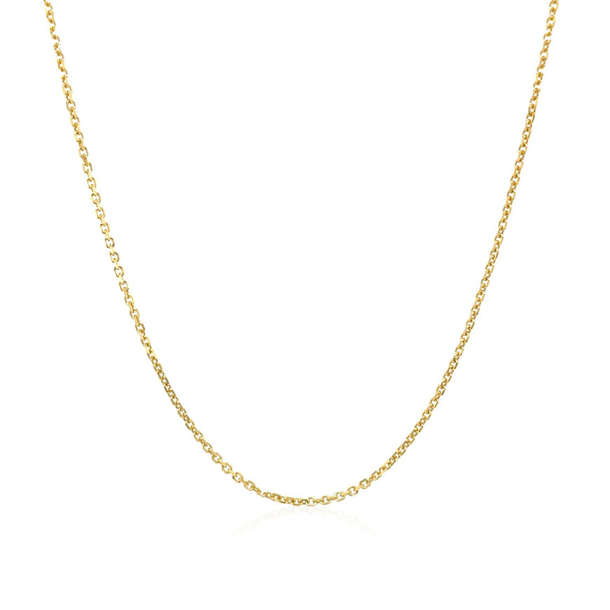 10k Yellow Gold Cable Chain 1.1mm