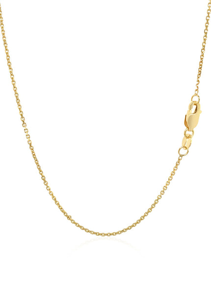 10k Yellow Gold Cable Chain 1.1mm