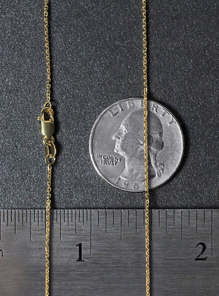 10k Yellow Gold Cable Chain 1.1mm