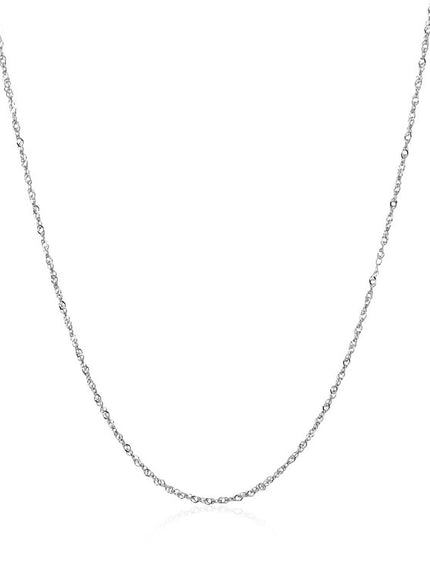 14k White Gold Singapore Chain 0.8mm