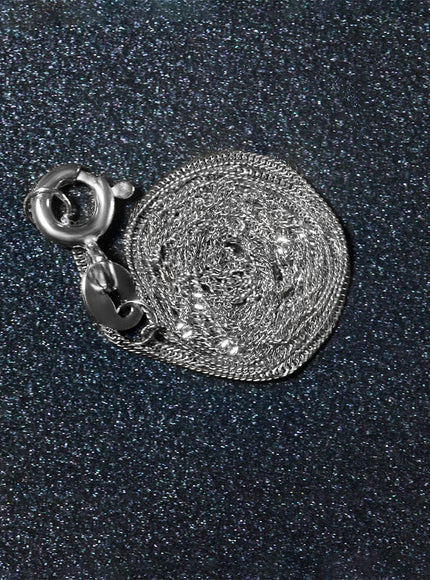 14k White Gold Singapore Chain 0.8mm