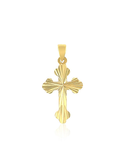 14k Tri Color Gold Cross Pendant