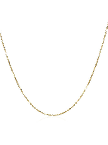 10k Yellow Gold Cable Link Chain 0.5mm