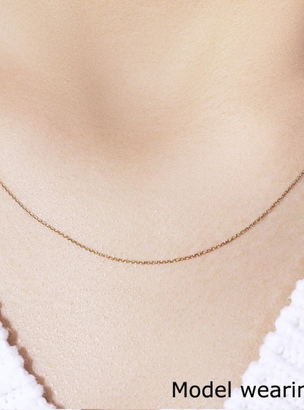 10k Yellow Gold Cable Link Chain 0.5mm