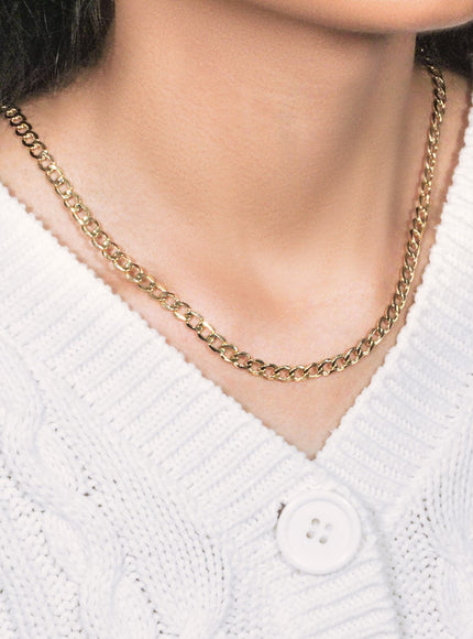 5.3mm 14k Yellow Gold Curb Chain