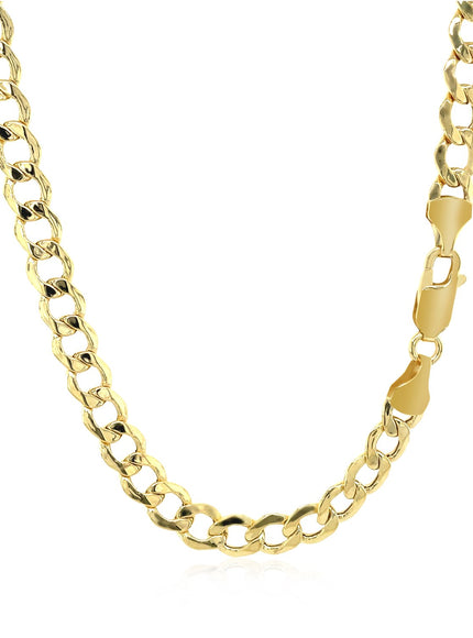 5.3mm 14k Yellow Gold Curb Chain