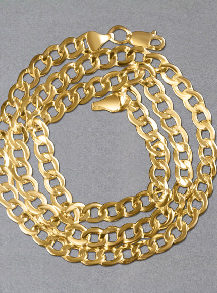 5.3mm 14k Yellow Gold Curb Chain