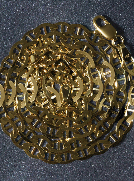 4.5mm 10k Yellow Gold Mariner Link Chain