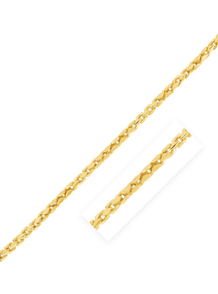 14k Yellow Gold High Polish Mens Fancy Box Bracelet (5.0mm)