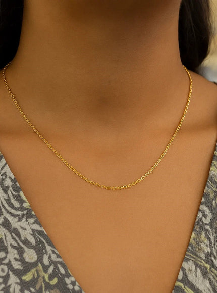 14k Yellow Gold Diamond Cut Cable Link Chain 1.1mm