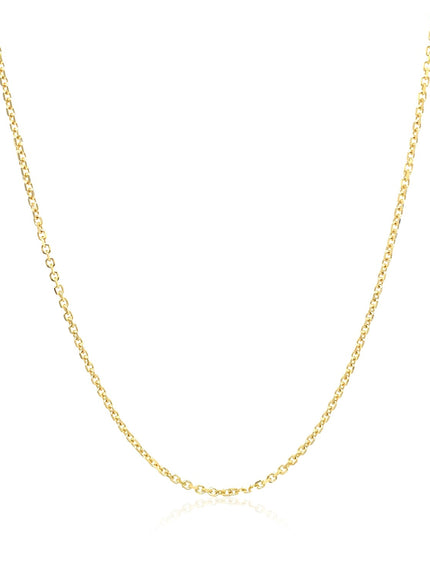 14k Yellow Gold Diamond Cut Cable Link Chain 1.1mm