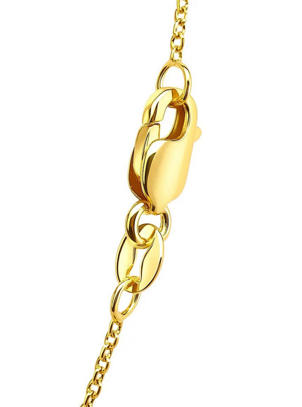 14k Yellow Gold Diamond Cut Cable Link Chain 1.1mm