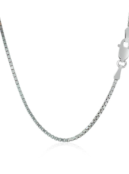 14k White Gold Classic Box Chain 1.1mm