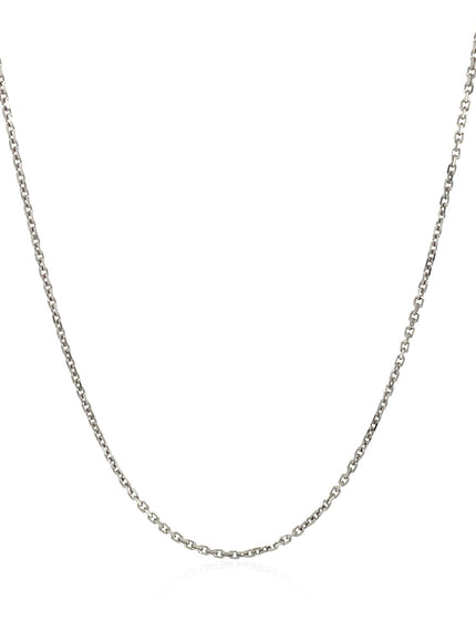18k White Gold Cable Chain 1.1mm