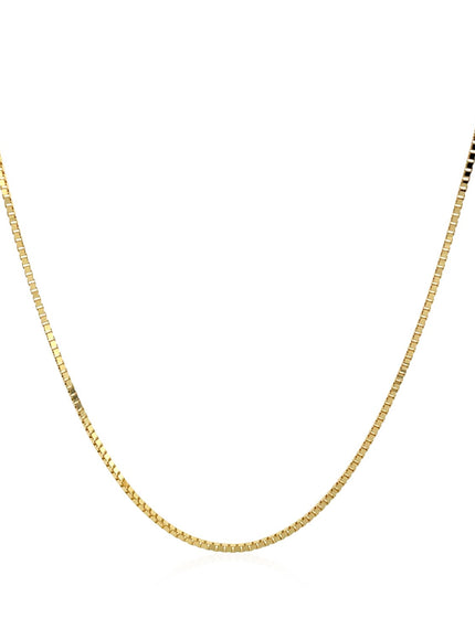 14k Yellow Gold Classic Box Chain 0.8mm