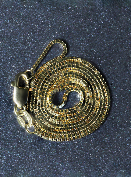14k Yellow Gold Classic Box Chain 0.8mm