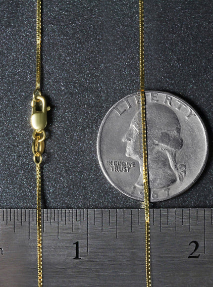 14k Yellow Gold Classic Box Chain 0.8mm