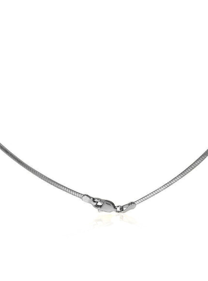 14k White Gold Classic Omega Style Chain (2 mm)