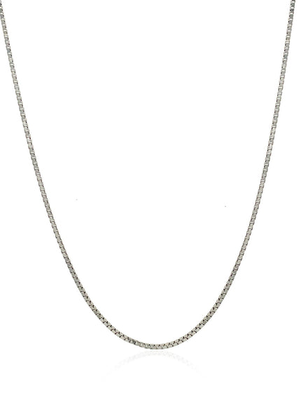 14k White Gold Classic Box Chain 1.0mm