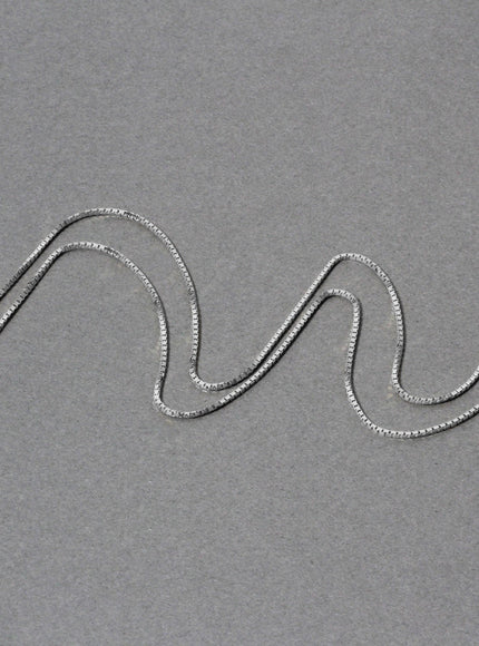 14k White Gold Classic Box Chain 1.0mm