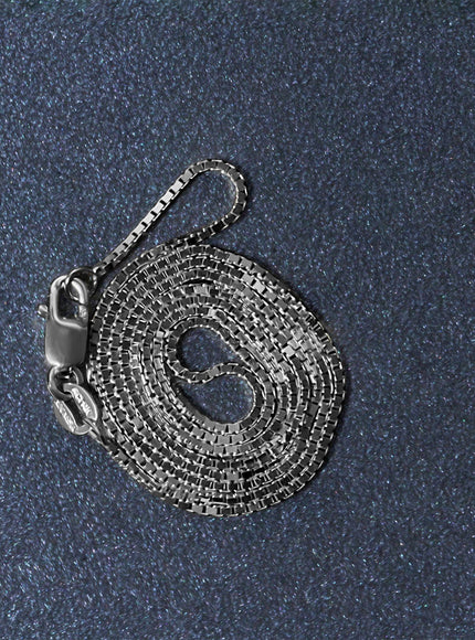 14k White Gold Classic Box Chain 1.0mm
