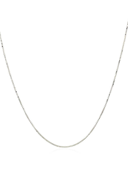10k White Gold Classic Box Chain 0.45mm