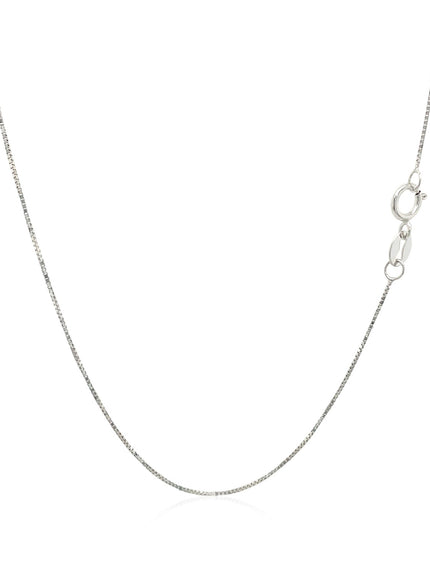 10k White Gold Classic Box Chain 0.45mm