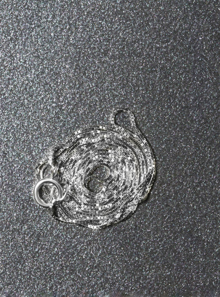 10k White Gold Classic Box Chain 0.45mm