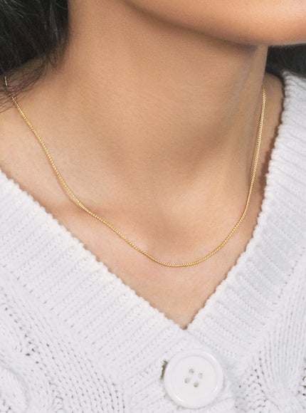 14k Yellow Gold Round Wheat Chain 1.0mm