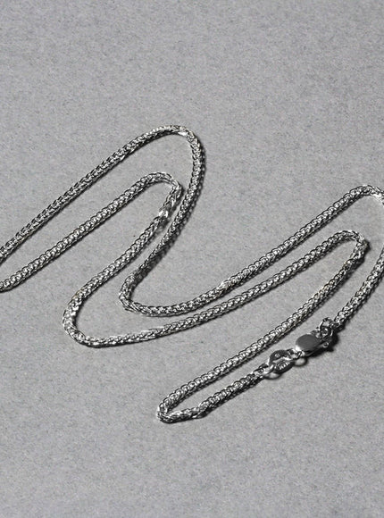14k White Gold Square Wheat Chain (1.8mm)