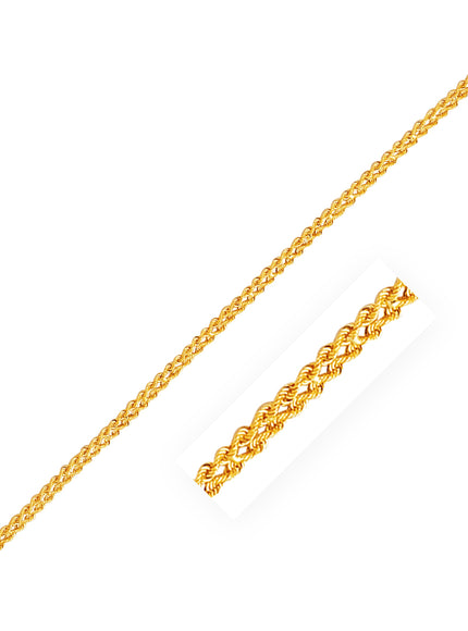 4.0 mm 14k Yellow Gold Two Row Rope Bracelet
