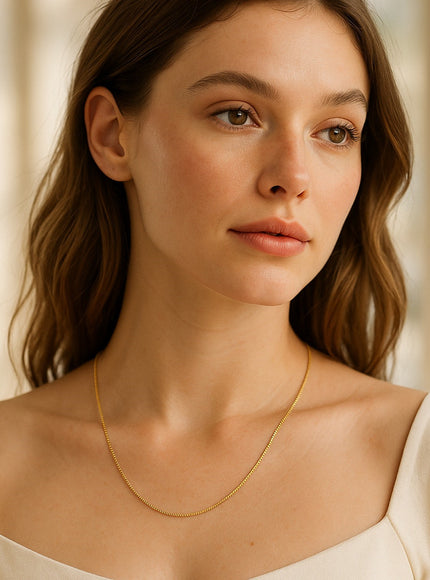 14k Yellow Gold Classic Box Chain 0.7mm