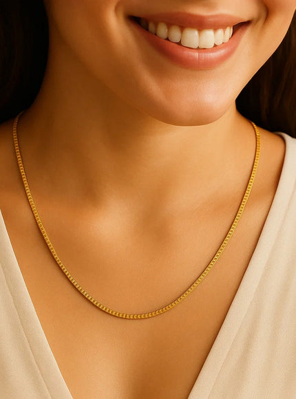 14k Yellow Gold Classic Box Chain 0.7mm