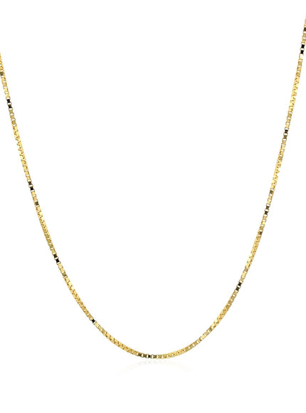 14k Yellow Gold Classic Box Chain 0.7mm
