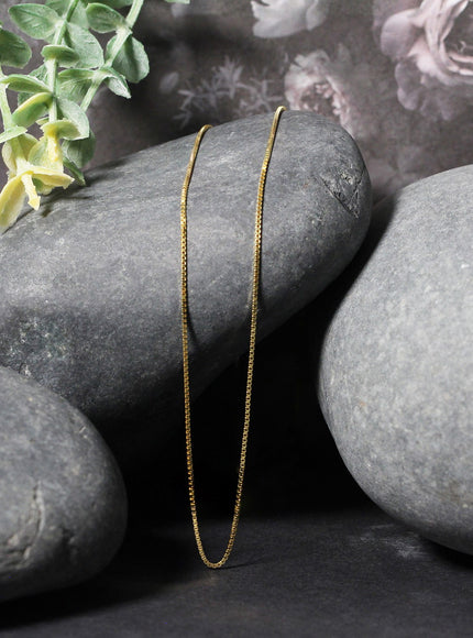 14k Yellow Gold Classic Box Chain 0.7mm