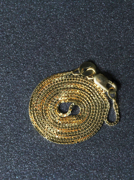 14k Yellow Gold Classic Box Chain 0.7mm