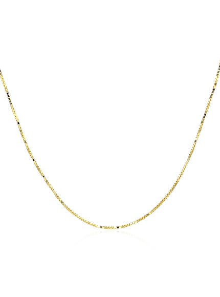 18k Yellow Gold Box Chain 0.6mm