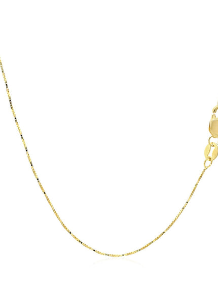 18k Yellow Gold Box Chain 0.6mm