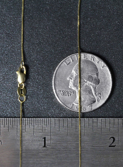 18k Yellow Gold Box Chain 0.6mm