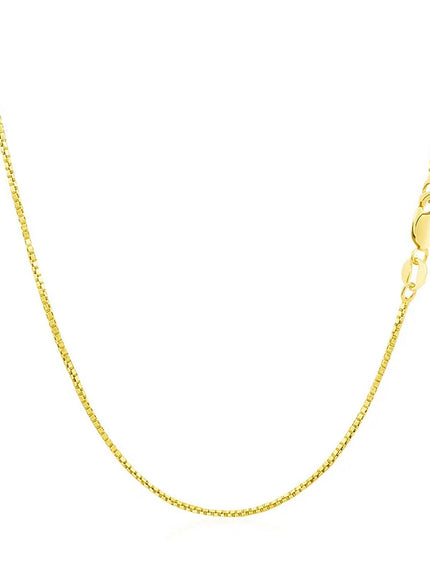 14k Yellow Gold Octagonal Box Chain 1.0mm