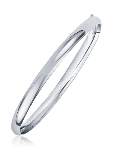 Classic Bangle in 14k White Gold (6.0mm)