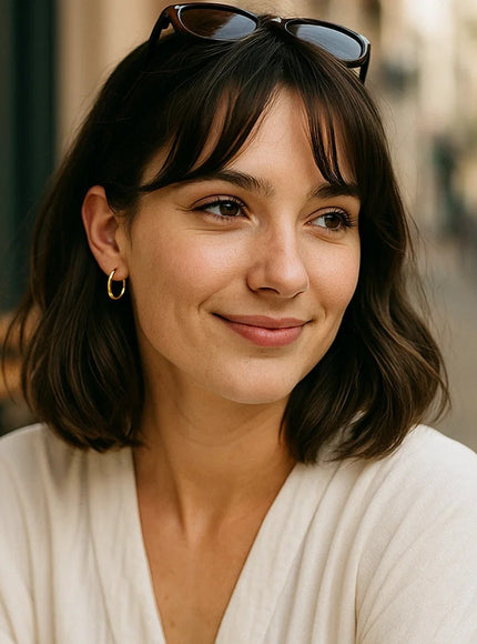 14k Yellow Gold Polished Hoop Earrings (20 mm)