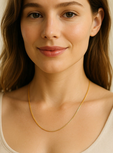 14k Yellow Gold Classic Box Chain 1.0mm