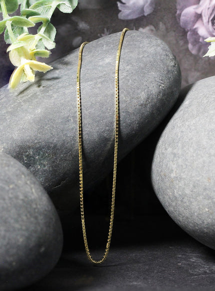 14k Yellow Gold Classic Box Chain 1.0mm
