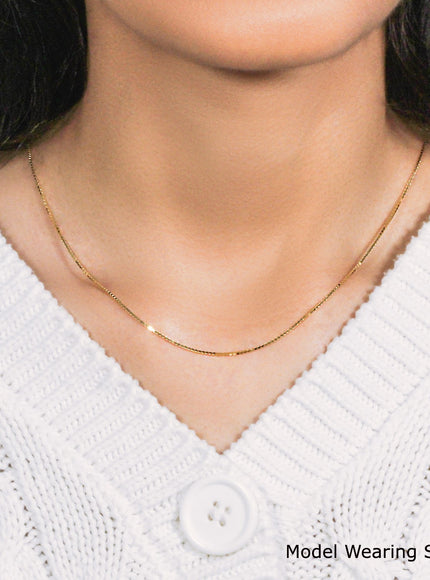 14k Yellow Gold Classic Box Chain 1.0mm