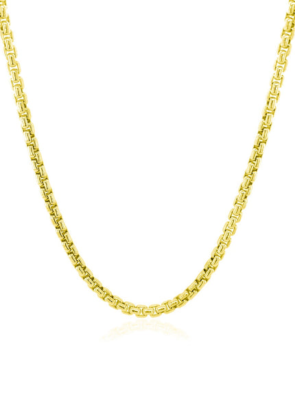 2.4mm 14k Yellow Gold Round Box Chain
