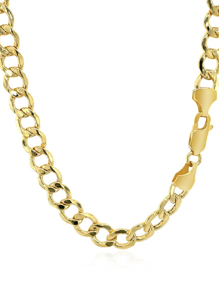 6.2mm 14k Yellow Gold Curb Chain