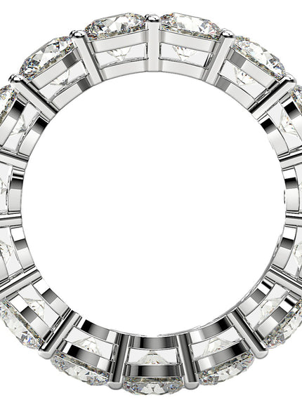 Round Cut Lab Grown Diamond Eternity Ring in 14k White Gold (5 cttw FG/VS2)