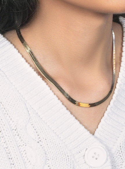 5.0mm 14k Yellow Gold Super Flex Herringbone Chain